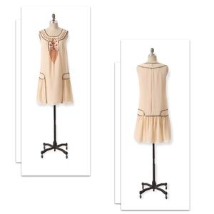 Anna Sui Hiawatha Beaded NWOT Boho Shift Dress